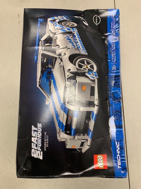 Photo 1 of LEGO Technic 2 Fast 2 Furious Nissan Skyline GT-R (R34) Car - DIY Kit and Building Set for Adults - Collectible Model Street Racer with Drift Function - Gift for Car Enthusiasts and Movie Fans - 42210