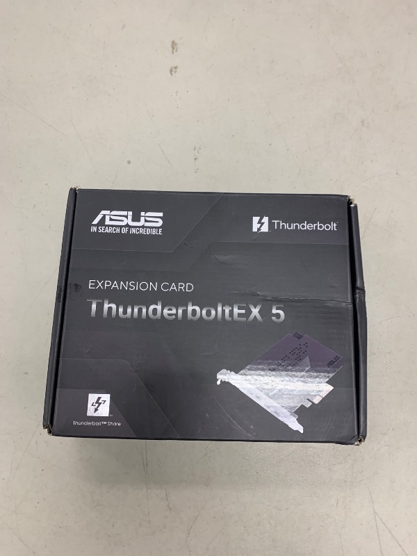 Photo 1 of ASUS ThunderboltEX 5 Expansion Card – Dual Thunderbolt™ 5 USB-C Ports, 120Gbps Bandwidth, DisplayPort™ 2.1, PCIe 4.0 x4, USB4®, Compatible for Intel 800 Series Motherboards
