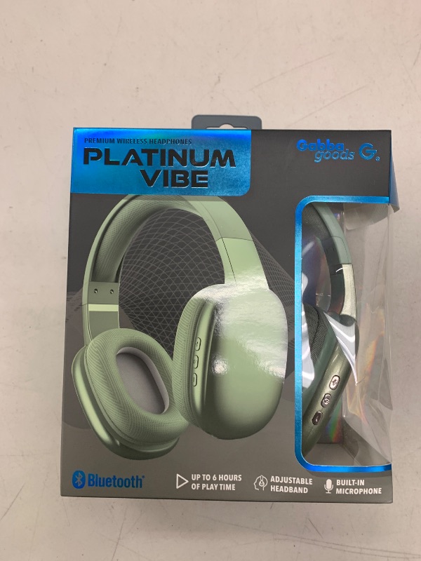 Photo 1 of Gabba Goods Wireless Over Ear Bluetooth Headphones with Microphone - Wireless Headset -Noise Reduction - Bluetooth, Wired,Built in Micro SD for Travel, Home, Work TV,PC,Gaming,Cellphone (Mint)