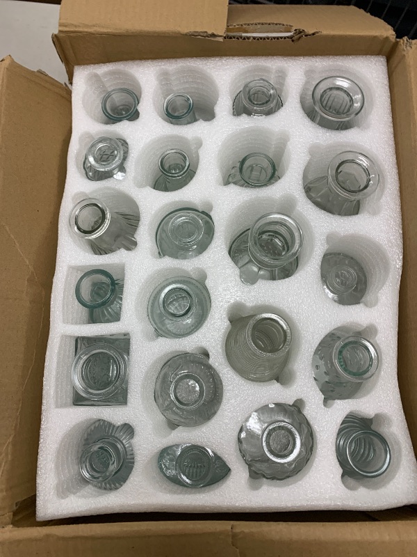 Photo 1 of 22 Pack Bud Vase in Bulk - BEAHOT Clear Flower Vases for Wedding Decorations, Glass Vase for Centerpiece Table Decorations, Small Boho Vase for Home, Wedding Decor, Mother's Day, Party, Office