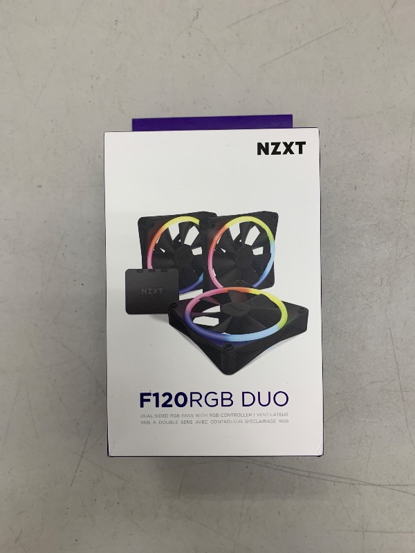 Photo 1 of F120RGB Duo - 120mm Dual-Sided RGB Fan - Triple Pack (Black) w/RGB Controller