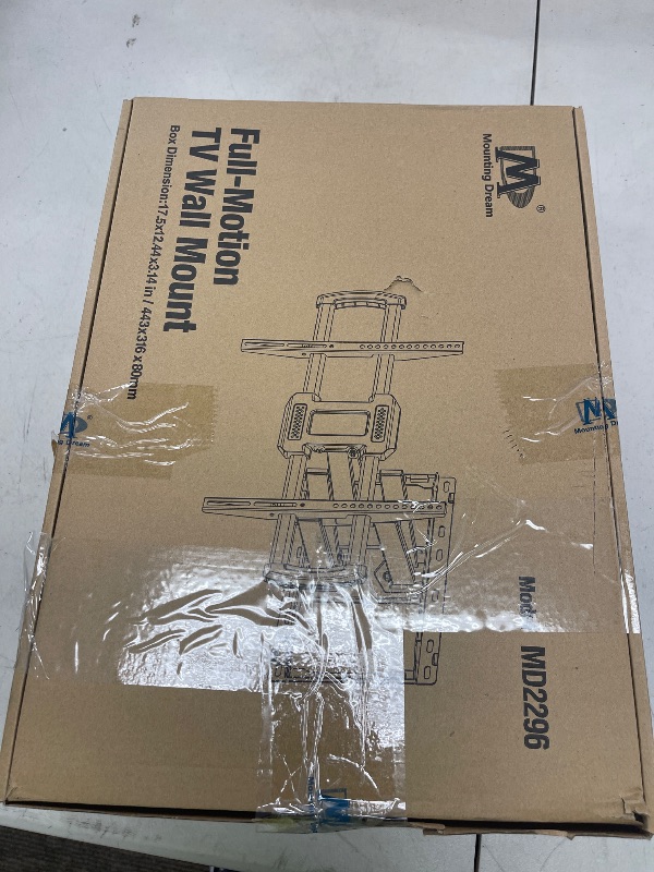 Photo 1 of Mounting Dream TV Wall Mount, UL Listed Full Motion Mount Bracket for 42-84 Inch Flat Screen TVs, Swivel Articulating Dual Arms, Max VESA 600x400mm, 100 LBS Loading, Fits 16 Inches Wood Studs, MD2296