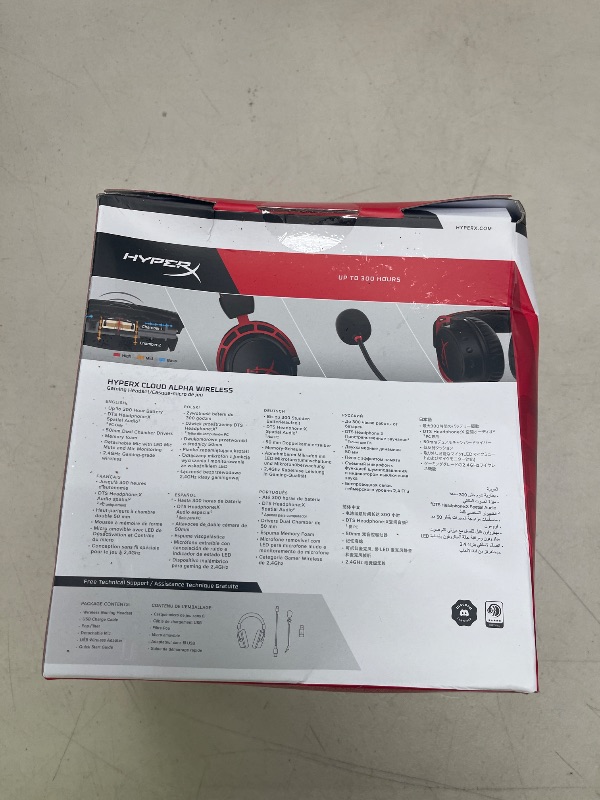 Photo 1 of HyperX Cloud Alpha Wireless - Gaming Headset for PC, 300-hour battery life, DTS Headphone:X Spatial Audio, Memory foam, Dual Chamber Drivers, Noise-canceling mic, Durable aluminum frame,Red