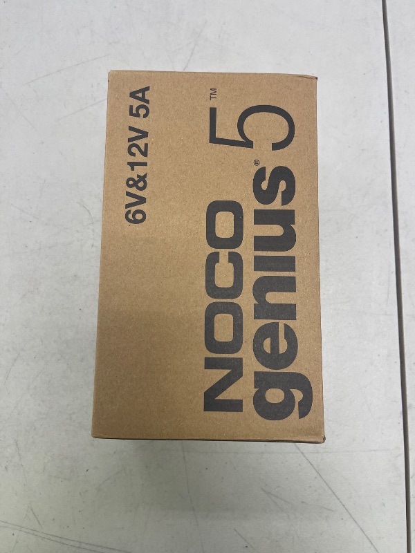 Photo 1 of NOCO GENIUS5: 5A 6V/12V Smart Battery Charger – Automatic Maintainer, Trickle Charger & Desulfator with Overcharge Protection & Temperature Compensation – For Lead-Acid & Lithium Batteries