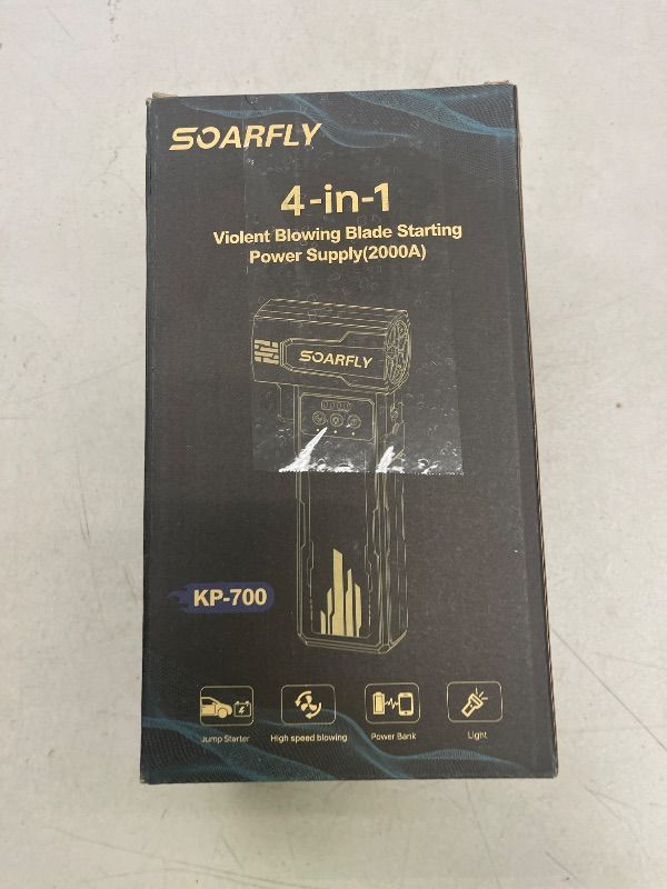 Photo 1 of 15000mA Car Dryer Air Blower Turbo Fan & 2000A UltraSafe Car Battery Jump Starter, Turbo Dryer, Cordless Leaf Blower