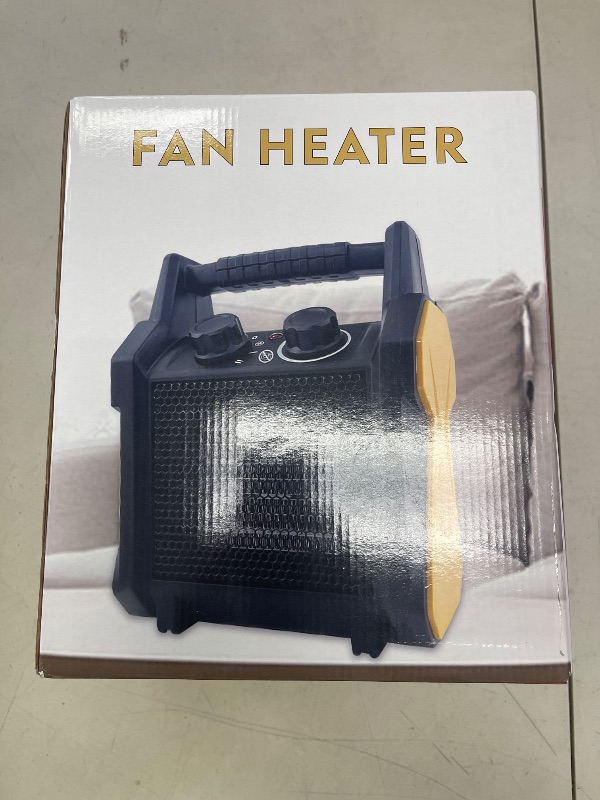 Photo 1 of Outdoor Patio Heater, 1200W Electric Heater for Garage with Thermostat, Overheat Protection, 3S Fast Heating, Small Fan Heaters with Long Cord