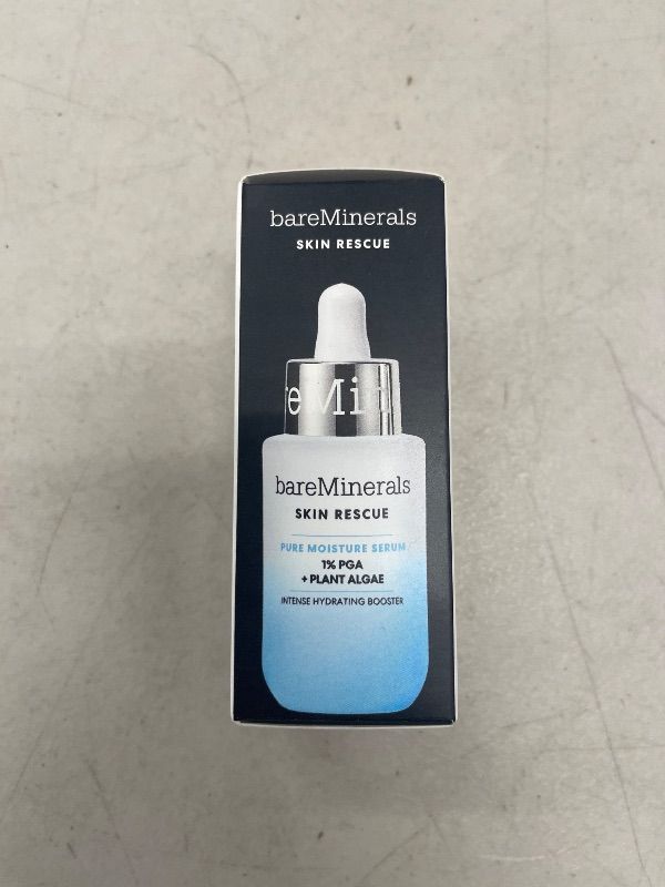 Photo 1 of bareMinerals Skin Rescue Pure Moisture Face Serum, Formulated with 1% PGA + Plant Algae, Hydrates + Boosts Radiance, Sensitive Skin Safe