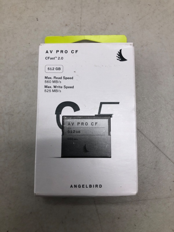Photo 1 of Angelbird AV PRO CF 512 GB - CFast 2.0 Memory Card - for Cinematography and Continuous Mode Photography - up to 12K RAW