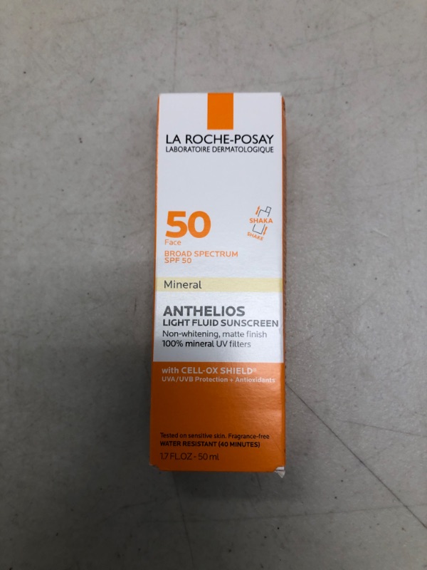 Photo 1 of La Roche-Posay Anthelios Mineral Ultra-Light Face Sunscreen SPF 50, Zinc Oxide Sunscreen for Face, 100% Mineral Sunblock, Oil Free for Sensitive Skin, Daily Sun Protection