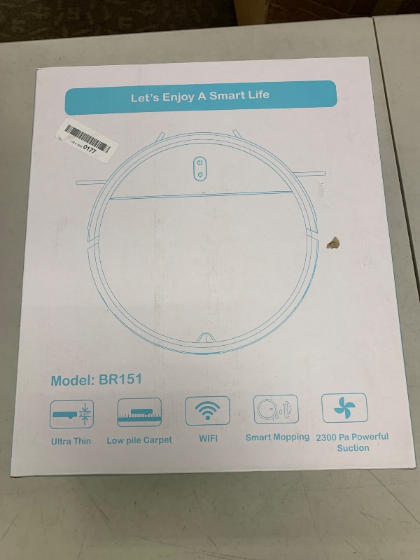 Photo 1 of Robot Vacuum and Mop Combo, 2 in 1 Mopping Robot Vacuum Cleaner with Schedule, Wi-Fi/Voice/App, Strong Suction, Easy of Use, Self-Charging Robotic Vacuum, Slim, Ideal for Hard Floor, Pet Hair, Carpet