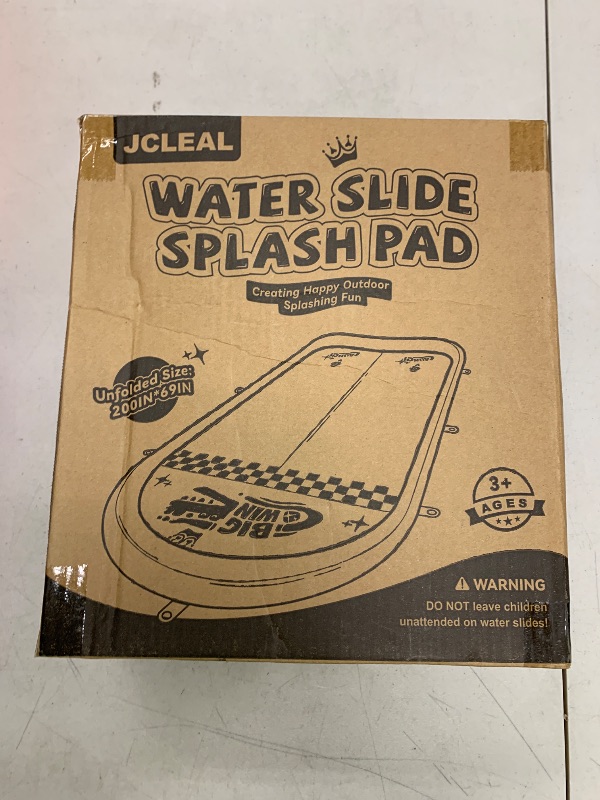 Photo 1 of JCLEAL 2-in-1 Slip and Slide,16.6 FT Splash Pad Water Slide for Kids Ages 3+ Lawn Water Splash with 2 Bodyboards Built in Sprinkler Pool for Backyard Summer Water Fun Toy