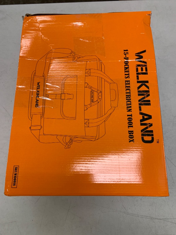 Photo 1 of WELKINLAND 15-Pocket Electrician Tool Box - Large Open Electrical Tech Tool Bag for Service & Maintenance
