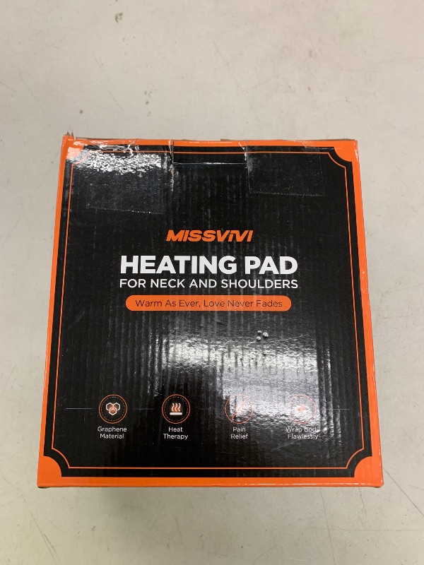 Photo 1 of Graphene-Infused Weighted Heating Pad, Effective Pain Relief Instant Heating Pads for Neck and Shoulders and Back, Ergonomic Heated Wrap w/ 6 Heat Options 4 Auto Timer, Christmas Gifts for Women Men