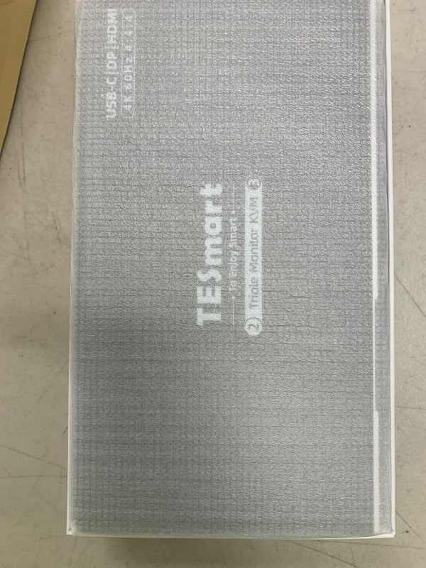 Photo 1 of TESmart USB-C MST&EDID KVM Switch 3 Monitors 2 Computers HDMI+DisplayPort, 4K@60Hz KVM Switch Triple Monitor Dock for Laptop&Desktop, USB 3.0, Charging for Laptop, 1G Ethernet, Hotkey Switch