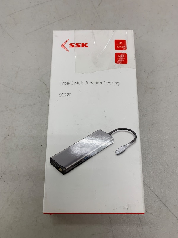 Photo 1 of SSK 8K USB C Dock for Thunderbolt Laptop, MacBook Docking Station 3 Monitors,10Gbps USB C Hub Dual HDMI, Displayport, Ethernet,100W PD, Mic/Audio, USB C&A 3.2 Gen 2 Port for iPhone 15/Mac/Lenovo