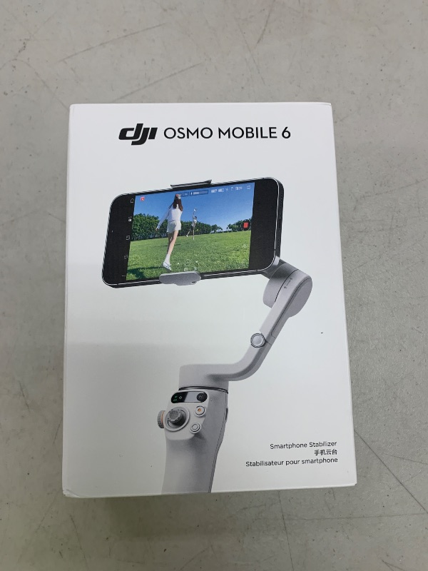 Photo 1 of DJI Osmo Mobile 6, 3-Axis Phone Gimbal, Object Tracking, Built-in Extension Rod, Portable and Foldable, Gimbal Stabilizer for iPhone, Android, YouTube TikTok Video, Platinum Gray