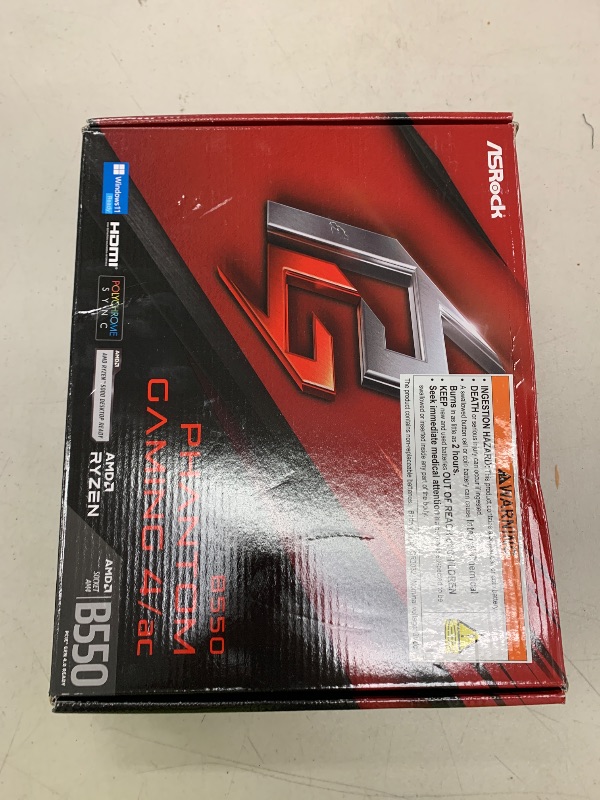 Photo 1 of ASRock B550 Phantom Gaming 4 AC Supports 3rd Gen AMD AM4 Ryzen™ / Future AMD Ryzen™ Processors Motherboard