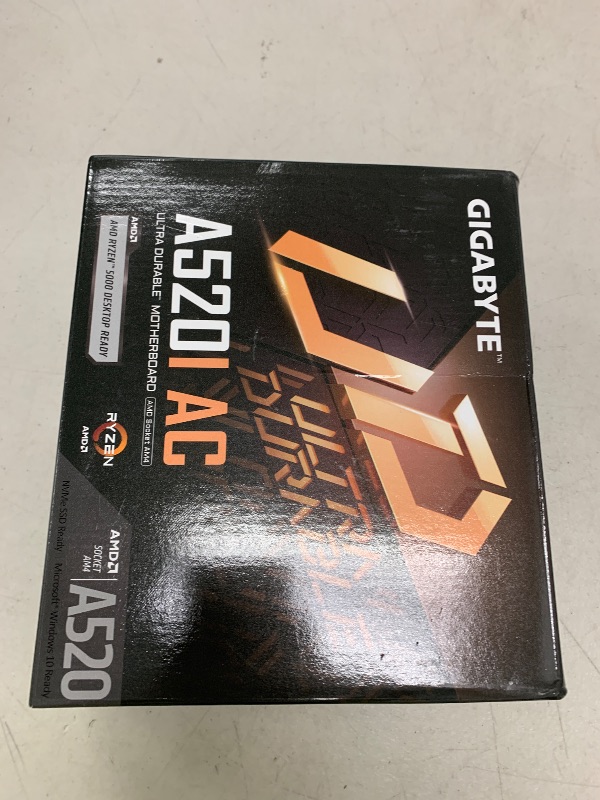 Photo 1 of Gigabyte A520I AC (AMD Ryzen AM4/Mini-ITX/Direct 6 Phases Digital PWM with 55A DrMOS/Gaming GbE LAN/Intel WiFi+Bluetooth/NVMe PCIe 3.0 x4 M.2/3 Display Interfaces/Q-Flash Plus/Motherboard)
