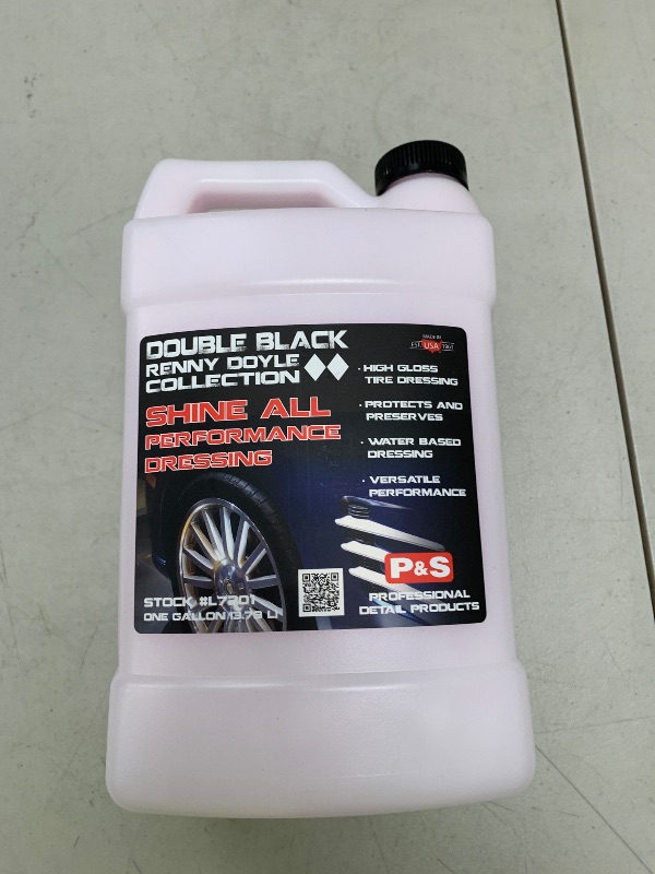 Photo 1 of P&S Professional Detail Products Shine All Performance Dressing – High Gloss Tire & Trim Dressing – Water-Based, Interior/Exterior Use on Rubber, Vinyl & Leather – Pro Detail Finish 1 Gallon
