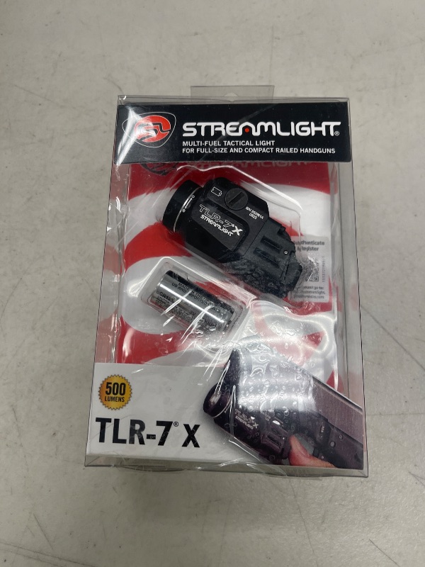 Photo 1 of Streamlight 69424 TLR-7 X 500-Lumen Compact Tactical Weapon Light, Includes High, Low Paddle Switches and Key Kit, Black