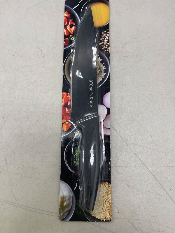 Photo 1 of Chef’s Knife, High Carbon Stainless Steel Sharp Blade Knife, Dishwasher Safe Cutlery?Elegant Black