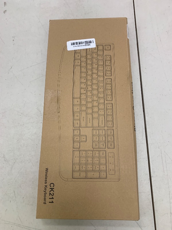 Photo 1 of EDJO Wireless Keyboard, 2.4G Ergonomic Full Size Wireless Computer Keyboard with Wrist Rest for Windows, Mac OS Desktop/Laptop/PC?Black?