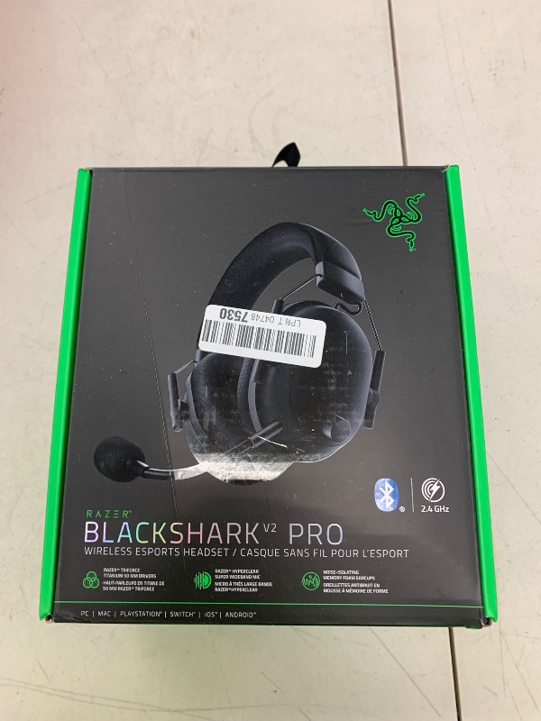 Photo 1 of Razer BlackShark V2 Pro Wireless Gaming Headset 2023 Edition: Detachable Mic - Pro-Tuned FPS Profiles - 50mm Drivers - Noise-Isolating Earcups w/Ultra-Soft Memory Foam - 70 Hr Battery Life - Black