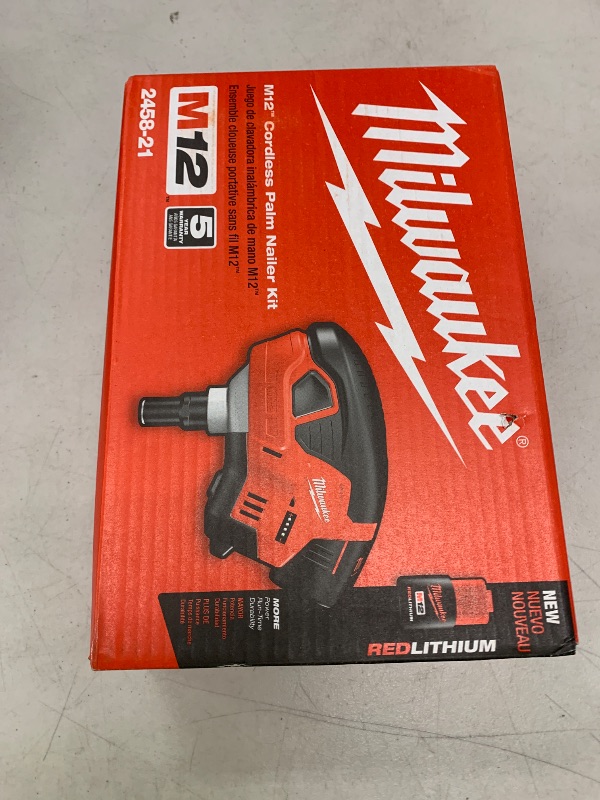Photo 1 of Milwaukee Electric Tool 2458-21 Cordless Nailer Kit, 1-3-1/2"