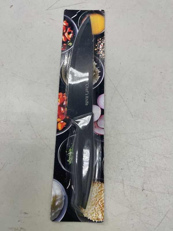 Photo 1 of Chef’s Knife, High Carbon Stainless Steel Sharp Blade Knife, Dishwasher Safe Cutlery?Elegant Black