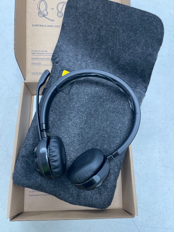 Photo 1 of Jabra Evolve 65 TE (Third Edition) Wireless Dual-Ear Headphones - Noise-Canceling Mic, 16 hrs Battery Life, Dual Connectivity, MS Teams Certified, Supports Other Platforms, Black