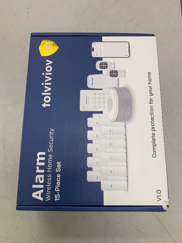 Photo 1 of tolviviov Alarm System for Home Security, Door Alarm Systems, App Alerts, 15Piece Kit, No Monthly fee, WiFi Alarm, Door Window Motion Sensor, for Home Security and Kids Safety