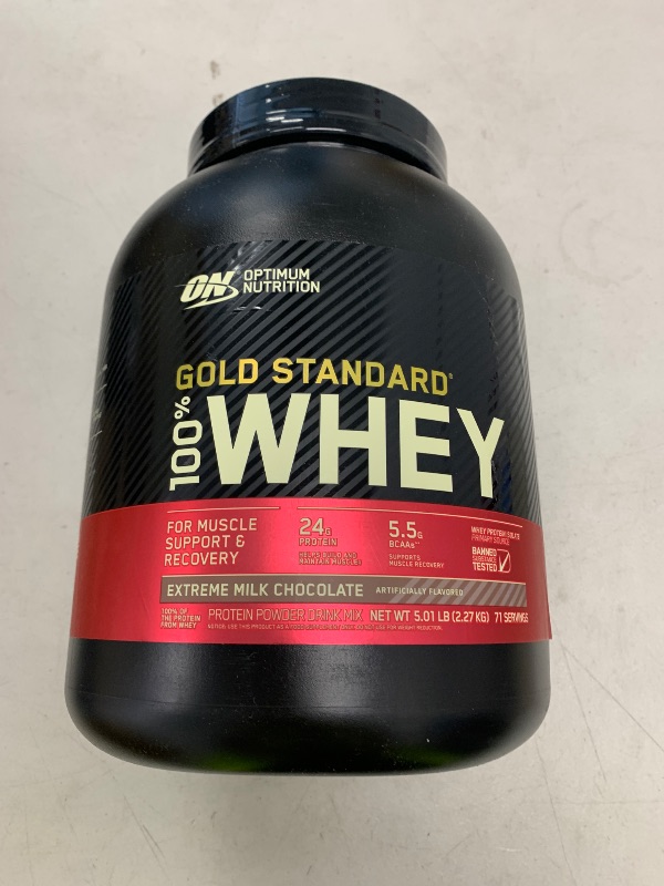 Photo 1 of Optimum Nutrition Gold Standard 100% Whey Protein Powder, Extreme Milk Chocolate, 5 Pound (Packaging May Vary)