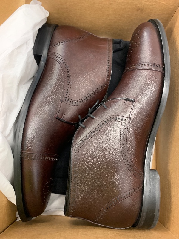 Photo 1 of Marc Joseph New York Men's Genuine Leather Gold Collection Dress Ankle Boot, Wine Mini grainy, 10 M US