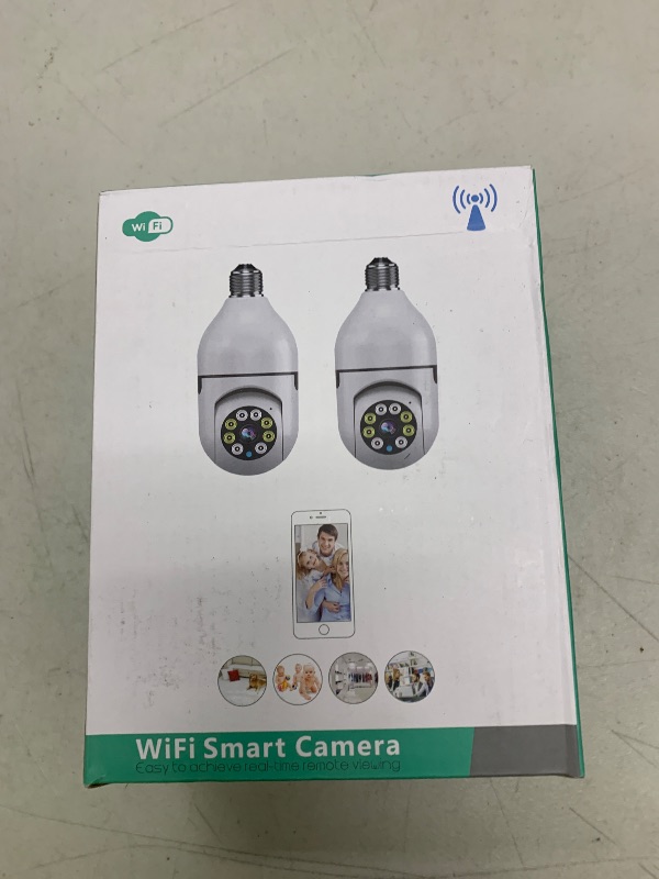 Photo 1 of Light Bulb Security Camera, 5G/2.4GHz Lightbulb Wireless Security Cameras Outdoor with E27 Socket, Motion Detection and Siren Alarm,Two-Way Talk,Bulb Camera Color Night Vision 2 Pack