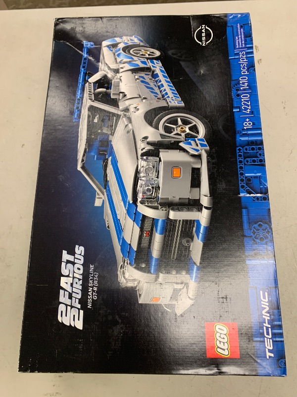 Photo 2 of LEGO Technic 2 Fast 2 Furious Nissan Skyline GT-R (R34) Car - DIY Kit and Building Set for Adults - Collectible Model Street Racer with Drift Function - Gift for Car Enthusiasts and Movie Fans - 42210