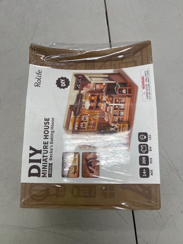 Photo 1 of ROBOTIME Miniature House Kit DIY Mini Dollhouse with Accessories Tiny Store Making Kit with LED Light Hobby Birthday Gifts for Kids & Adults
