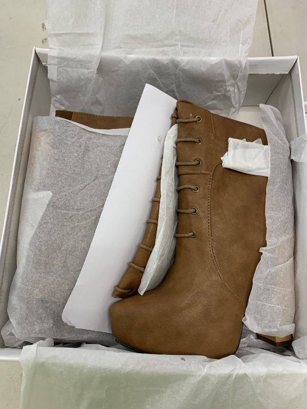 Photo 1 of N.Y.L.A. Women's Kaylani Knee-High Boot,Tan,7.5 M US