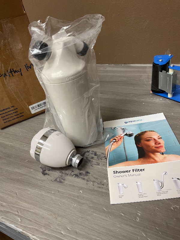 Photo 1 of Aquasana Shower Filter | Dermatologist-recommended for softer, healthier skin & hair | Proven to reduce 90% of chlorine for 6 months | High pressure | Includes shower head | AQ-4100