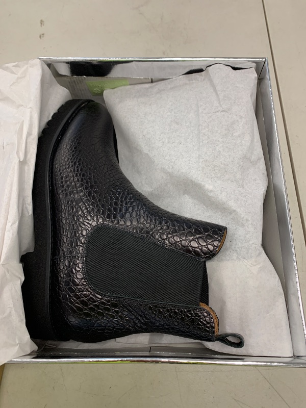 Photo 1 of André Assous Peggy Chelsea Bootie, Black/Croc, Size 8.5