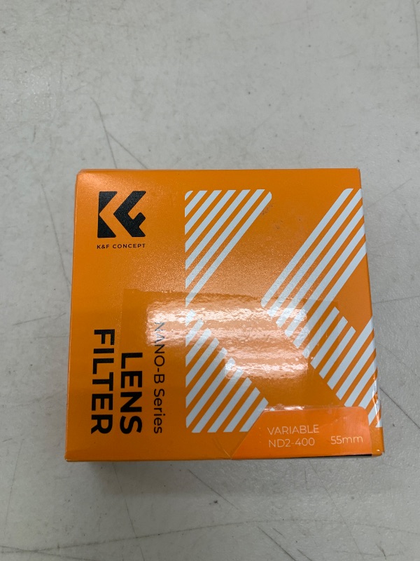 Photo 1 of K&F Concept 55mm Variable ND2-ND400 ND Lens Filter (1-9 Stops) for Camera Lens, Adjustable Neutral Density Filter with Microfiber Cleaning Cloth (B-Series)