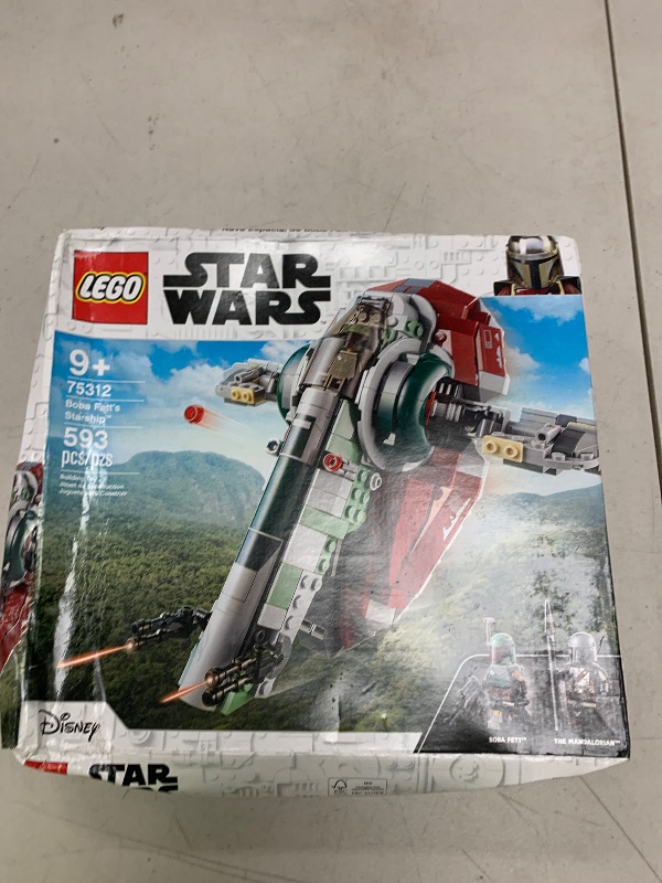 Photo 1 of LEGO Star Wars Boba Fett Starship 75312 Building Toy - Mandalorian Model Set Featuring Iconic Starfighter with Rotating Wings and 2 Minifigures, Fun and Imaginative Build for Kids Age 9+