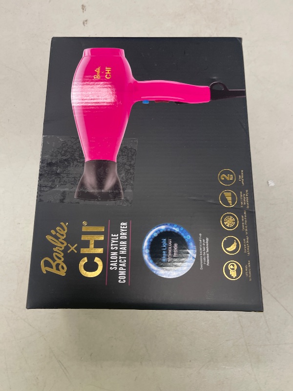 Photo 1 of CHI X Barbie 65th Anniversary Compact Hair Dryer, Hair Dryer for Smooth & Voluminous Hair, Powerful & Lightweight Blow Dryer, Reduces Frizz