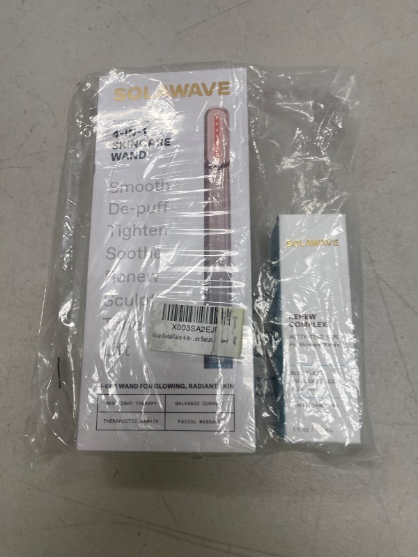 Photo 1 of Solawave 4-in-1 Radiant Renewal Red Light Therapy Wand & Renew Complex Activation Serum | Beauty Device for Face & Neck | Serum Boosts Anti-Aging Effects, Reduces Wrinkles, Dark Circles & Puffiness