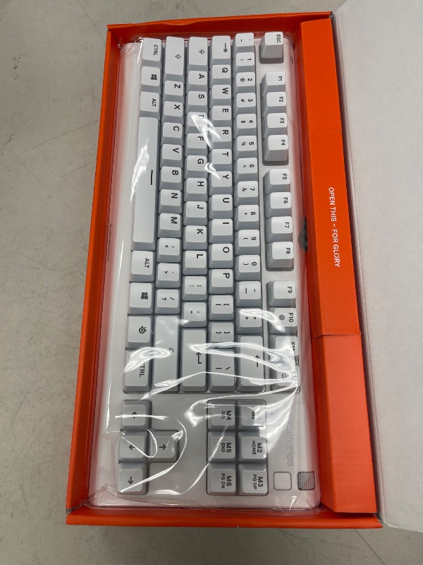 Photo 1 of SteelSeries Apex 3 TKL White RGB Gaming Keyboard — Tenkeyless Compact Form Factor — 8-Zone RGB Illumination — Water and Dust Resistant — Whisper-Quiet Gaming Switch