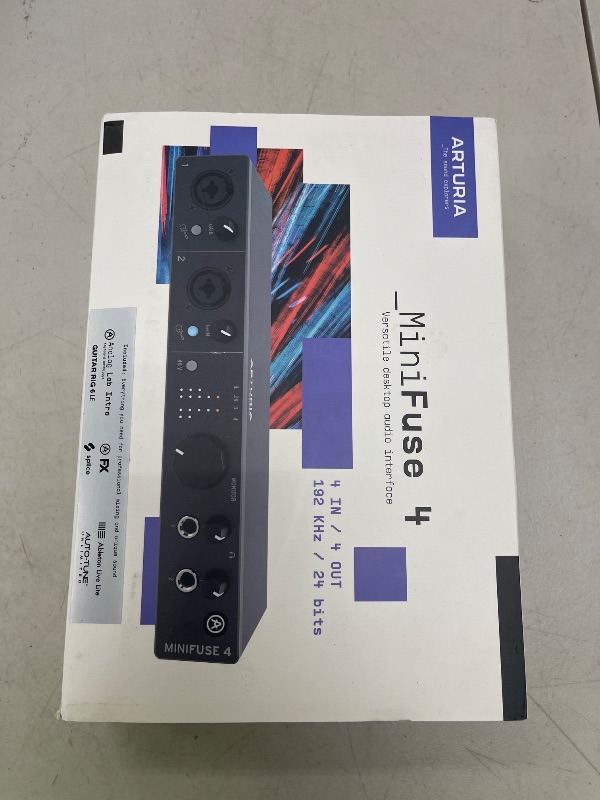 Photo 1 of Arturia - MiniFuse 4 - Compact USB Audio & MIDI Interface with Creative Software for Recording, Production, Podcasting, Guitar - Black