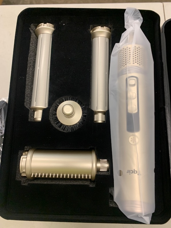 Photo 1 of Tqcir 8-in-1 Professional Hot Air Styler&Hair Dryer Brush, Powerful Multi-Styler with Auto-Wrap Curler with Storage Case, Fast Drying Curling Straightening Volumizing Without Heat Damage(Gold)