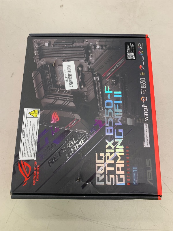 Photo 1 of Asus ROG Strix B550-F Gaming WiFi II AMD AM4 (3rd Gen Ryzen) ATX Motherboard (PCIe 4.0,WiFi 6E, 2.5Gb LAN, BIOS Flashback, HDMI 2.1, Addressable Gen 2 RGB Header and Aura Sync)