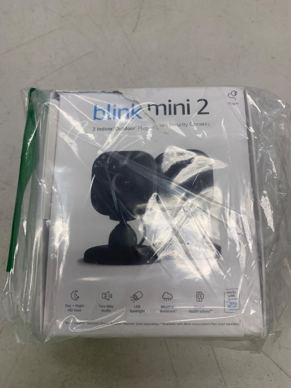 Photo 1 of Blink Mini 2 (Newest Model) — Home Security & Pet Camera(s) with HD video, color night view, motion detection, two-way audio, and built-in spotlight — 2 cameras (Black)