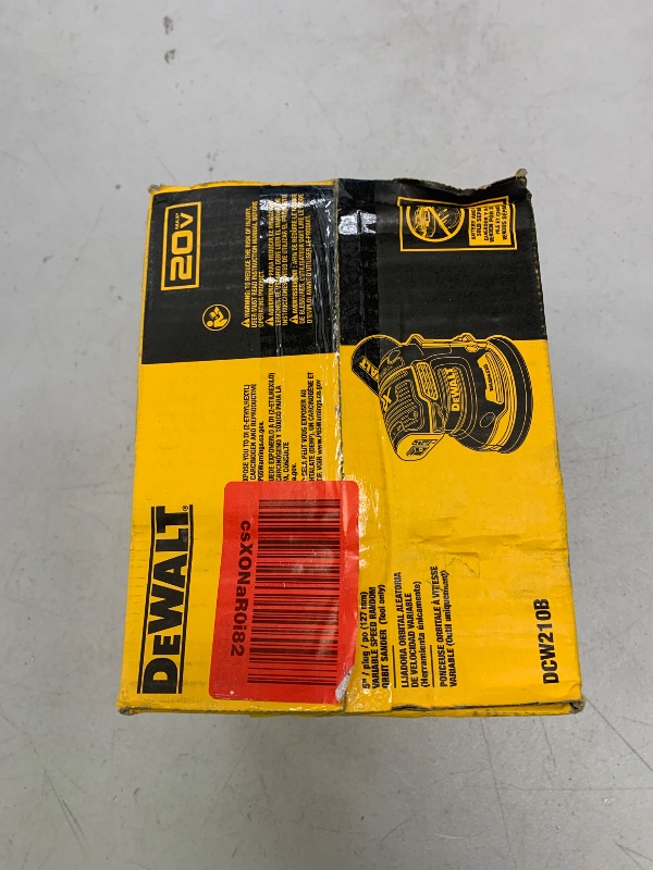 Photo 1 of DEWALT 20V MAX Orbital Sander, Tool Only (DCW210B)