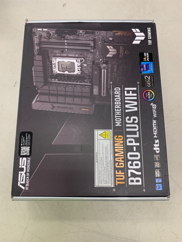Photo 1 of SEE NOTES............ASUS TUF GAMING B760-PLUS WIFI Intel B760 LGA 1700 ATX motherboard, Ready for 14th, 13th & 12th Gen Intel® Core CPU, 12+1+1 Stages, PCIe 5.0, 3x M.2, DDR5, 2.5G, USB 3.2 Type-C®, Thunderbolt 4™, USB4®